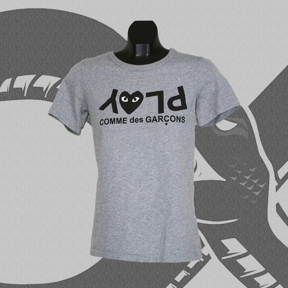 Comme des Garçons PLAY T-Shirt Women's Small Gray - Picture 1 of 5